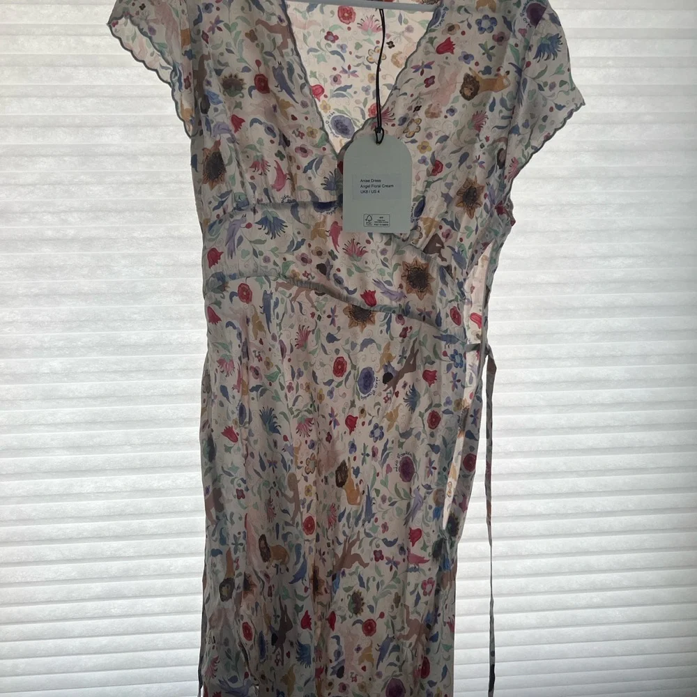 Ciao Lucia Pink and Orange Ruffled Tiered Sundress - Picture 6 of 9